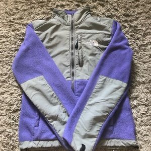 Purple and gray North Face jacket 💜.
